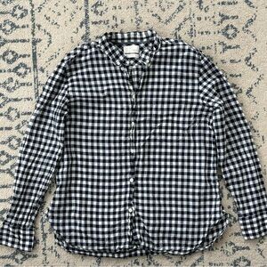 J. Crew Black and White Button Down Shirt